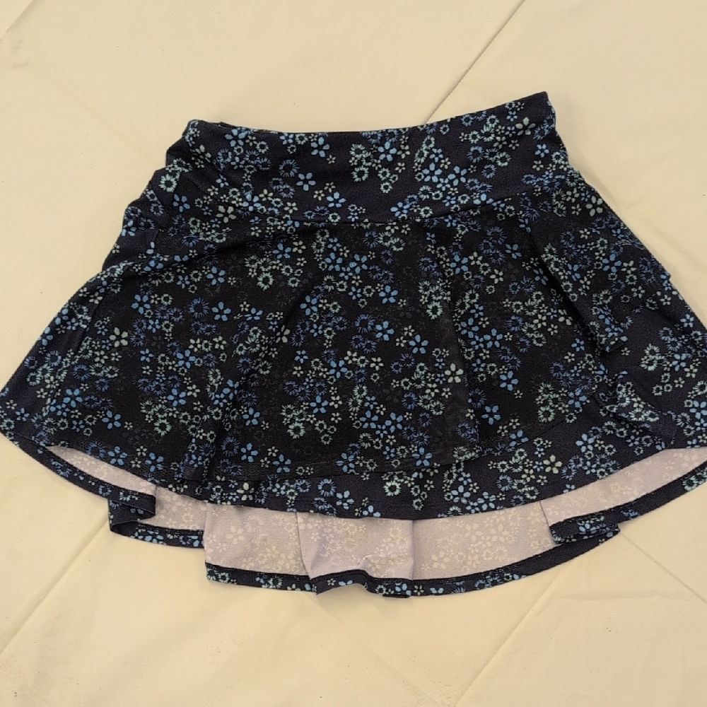 All in Motion Dark Blue Floral Skater Skirt